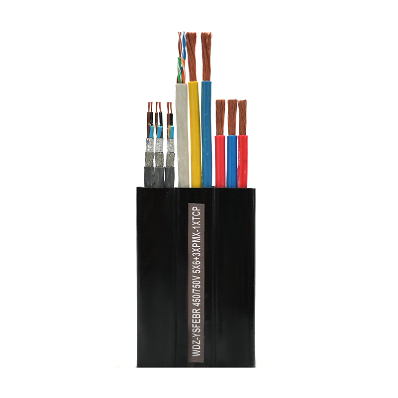 Platte lintkabels voor film- en televisieverlichting en podiummachines